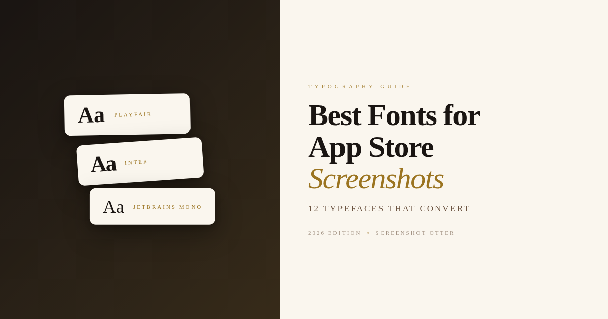 Best Fonts for App Store Screenshots: 12 Typefaces That Convert (2026)