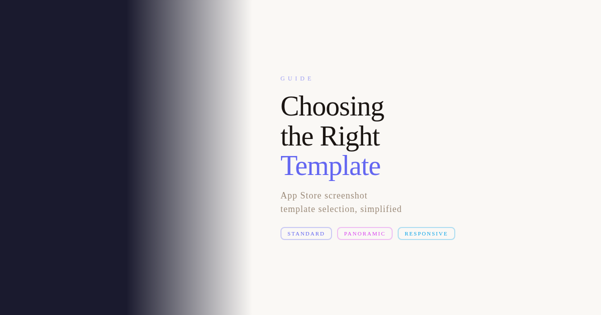 Template Example Screen Shot How to Choose the Right App Store Screenshot Template (2026 ...